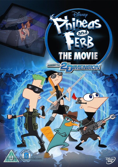 Phineas and Ferb: Across the Second Dimension - British DVD movie cover