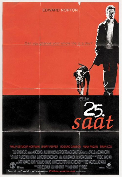 25th Hour - Turkish Movie Poster