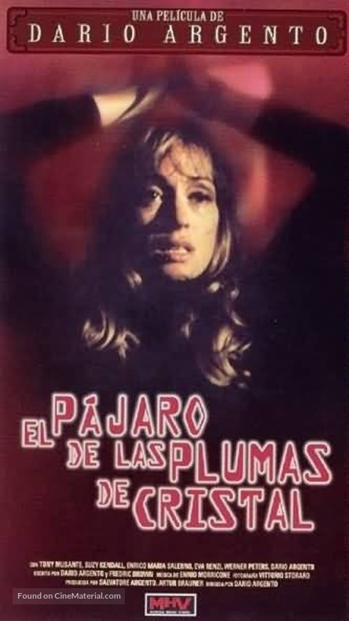 L&#039;uccello dalle piume di cristallo - Spanish VHS movie cover