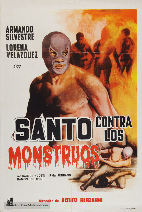 Santo contra los zombies - Argentinian Movie Poster