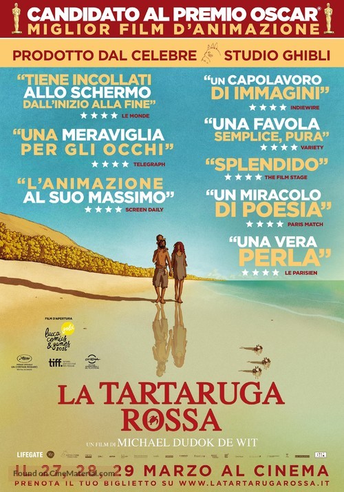 La tortue rouge - Italian Movie Poster