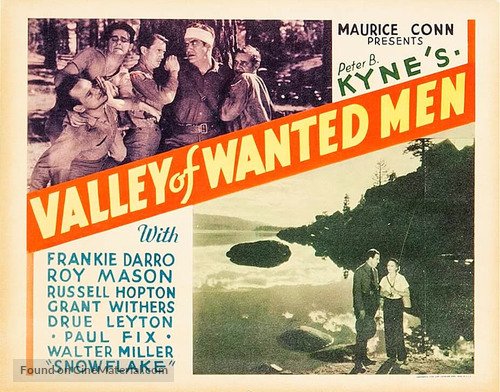 Valley of Wanted Men - Movie Poster