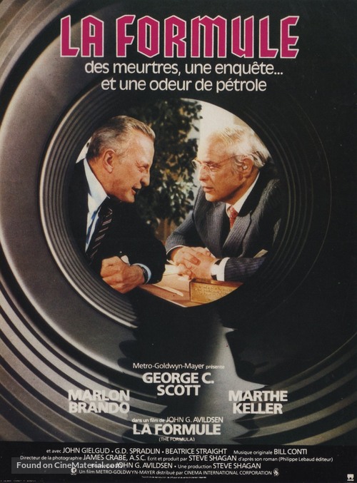 The Formula - French Movie Poster