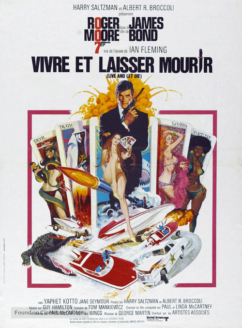 Live And Let Die - French Movie Poster