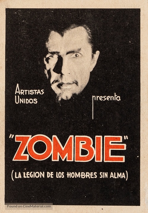 White Zombie - Spanish poster