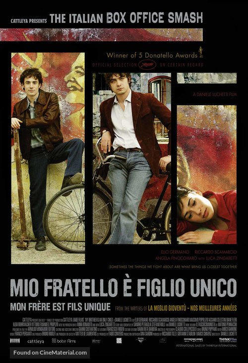 Mio fratello &eacute; figlio unico - Italian Movie Poster