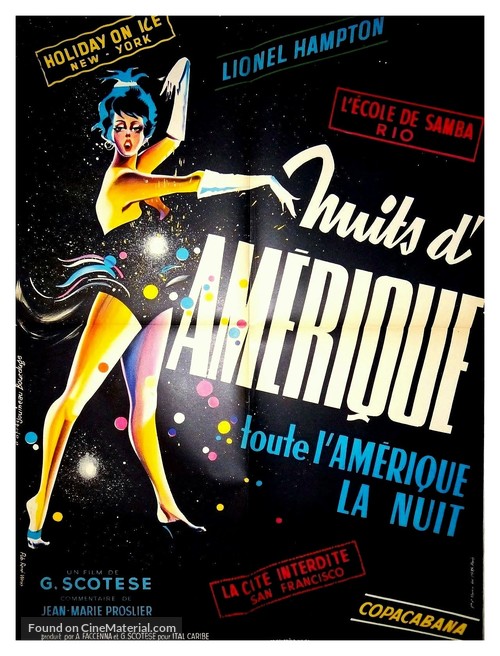 America di notte - French Movie Poster