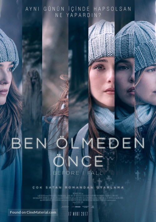 Before I Fall - Turkish Movie Poster