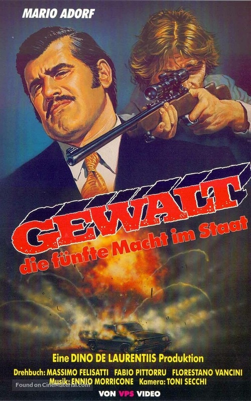 Violenza: Quinto potere, La - German VHS movie cover