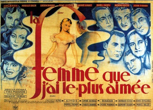 La femme que j&#039;ai le plus aim&eacute;e - French Movie Poster