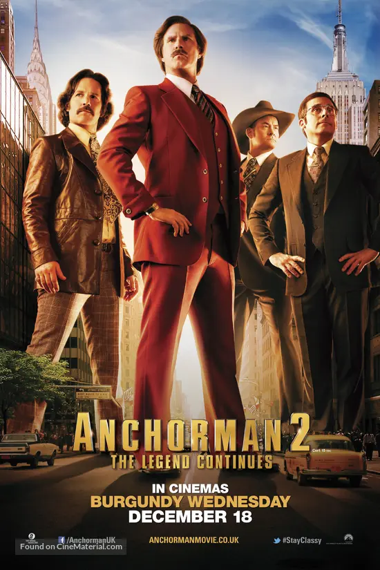 Anchorman 2: The Legend Continues - British Movie Poster