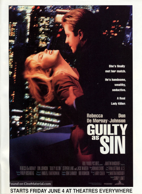 Guilty as Sin - Movie Poster