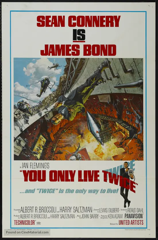 You Only Live Twice 1967 Movie Poster You Only Live Twice 1967 Movie Poster