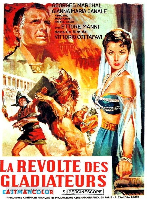 La rivolta dei gladiatori - French Movie Poster