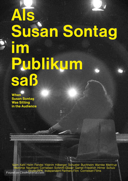 Als Susan Sontag im Publikum sa&szlig; - German Movie Poster