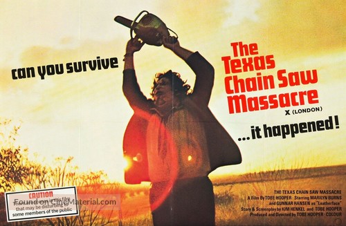 The Texas Chain Saw Massacre - British Movie Poster