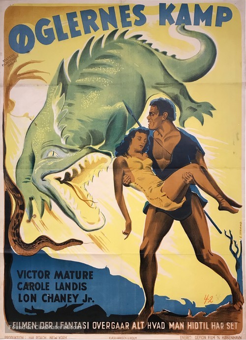 One Million B.C. - Danish Movie Poster