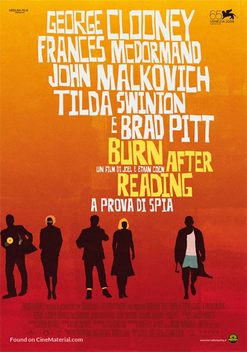 Burn After Reading - Italian Movie Poster