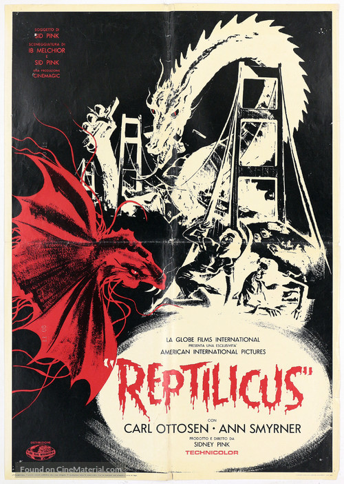 Reptilicus - Italian Movie Poster