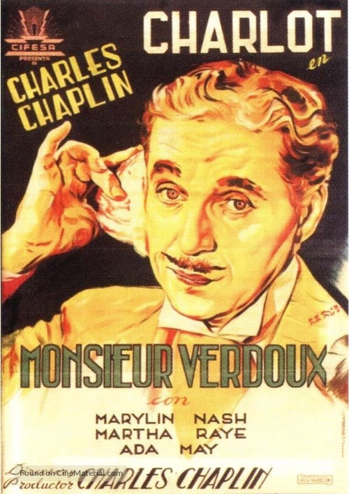 Monsieur Verdoux - Spanish Movie Poster