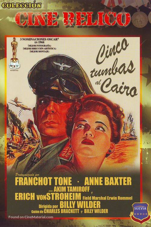 Five Graves to Cairo - Spanish DVD movie cover