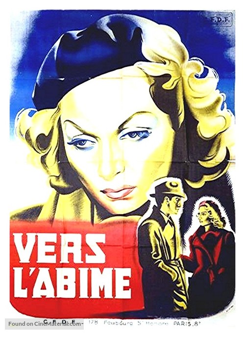 Vers l&#039;ab&icirc;me - French Movie Poster