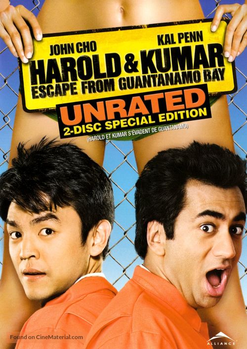 Harold &amp; Kumar Escape from Guantanamo Bay - Canadian DVD movie cover