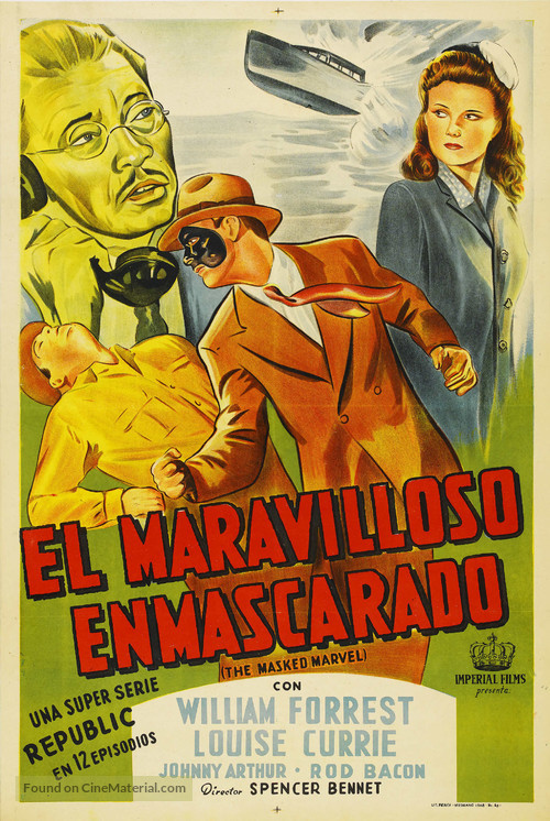 The Masked Marvel - Argentinian Movie Poster