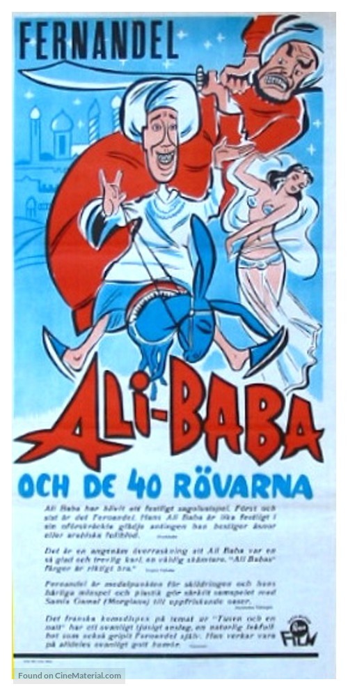 Ali Baba et les quarante voleurs - Swedish Movie Poster