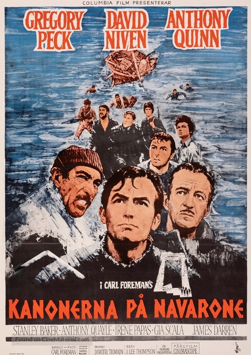 The Guns of Navarone - Swedish Movie Poster