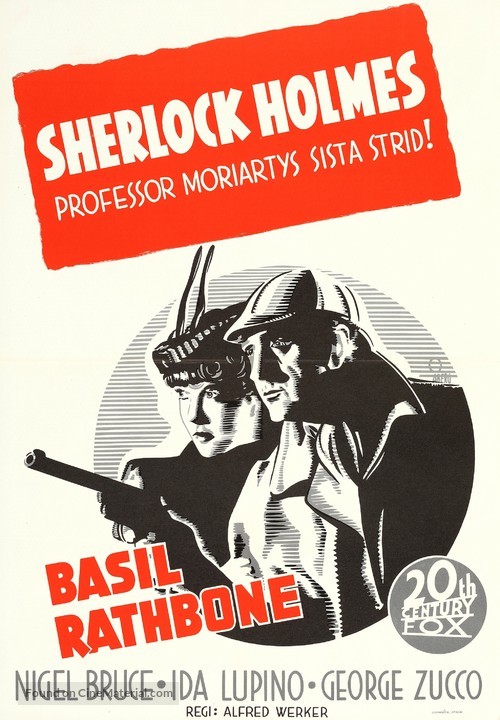 The Adventures of Sherlock Holmes - Swedish Movie Poster