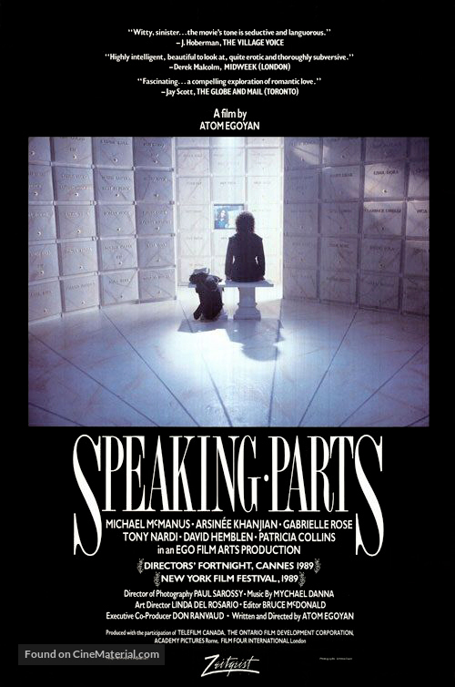 Speaking Parts - Canadian Movie Poster