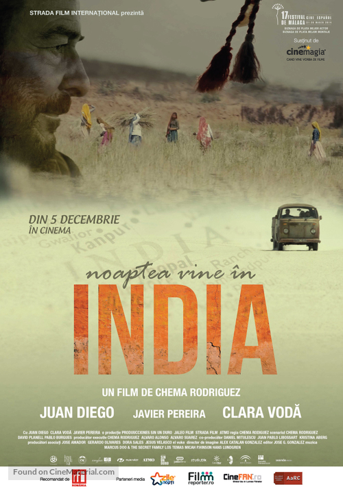 Anochece en la India - Romanian Movie Poster