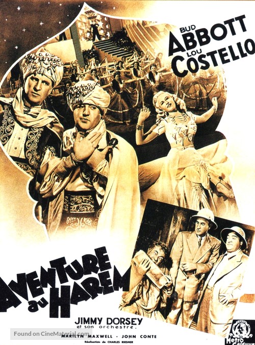 Lost in a Harem - French Movie Poster