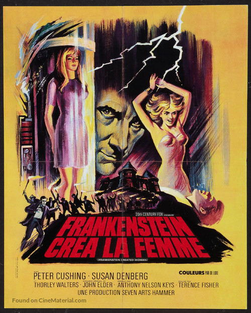 Frankenstein Created Woman - French Movie Poster