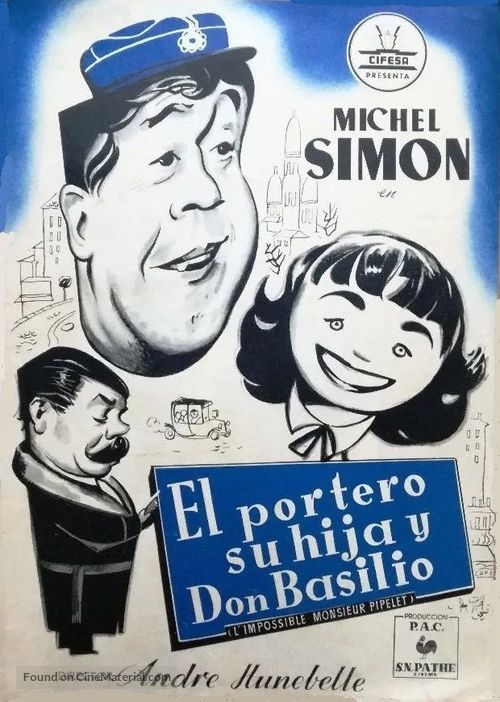 Impossible Monsieur Pipelet, L&#039; - Spanish Movie Poster