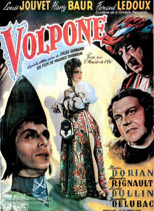 Volpone - Belgian Movie Poster