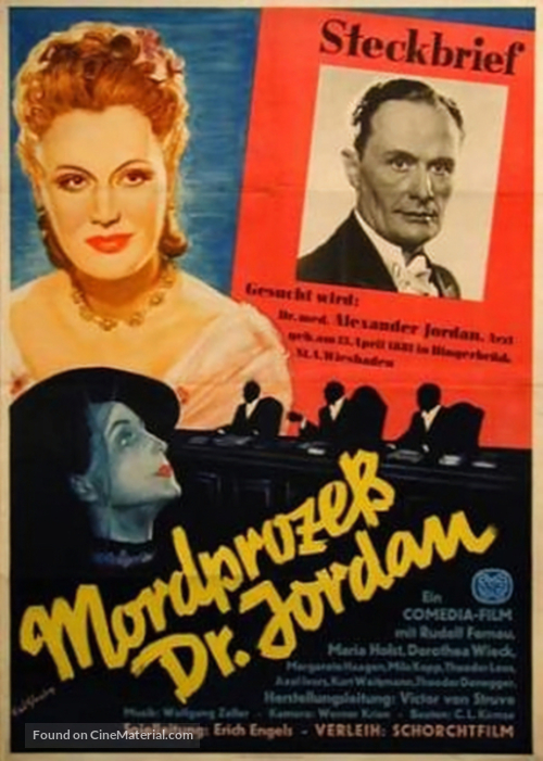 Mordproze&szlig; Dr. Jordan - German Movie Poster