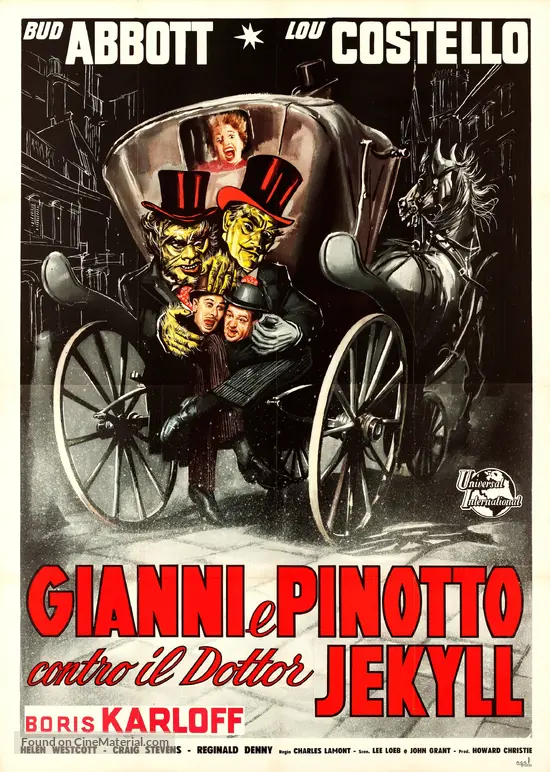 Abbott and Costello Meet Dr. Jekyll and Mr. Hyde - Italian Movie Poster