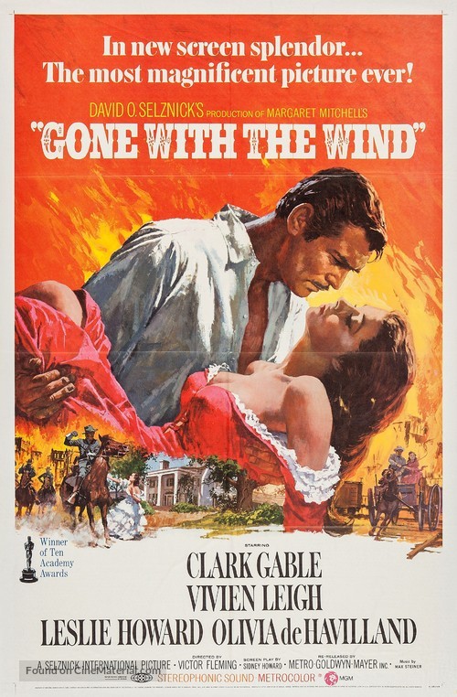 Gone with the Wind - Re-release movie poster