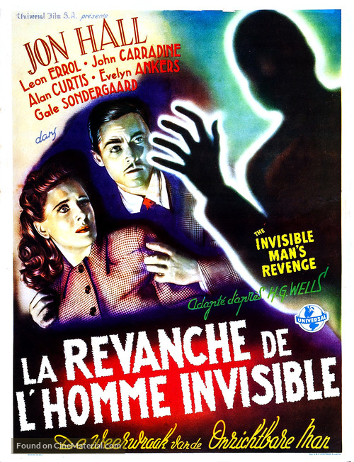 The Invisible Man&#039;s Revenge - Belgian Movie Poster
