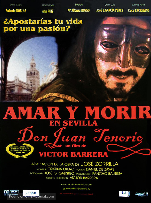 Amar y morir en Sevilla (Don Juan Tenorio) - Spanish Movie Poster