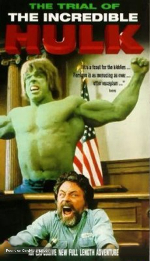 The Trial of the Incredible Hulk - VHS movie cover