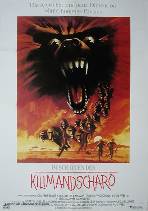 In the Shadow of Kilimanjaro - German Movie Poster