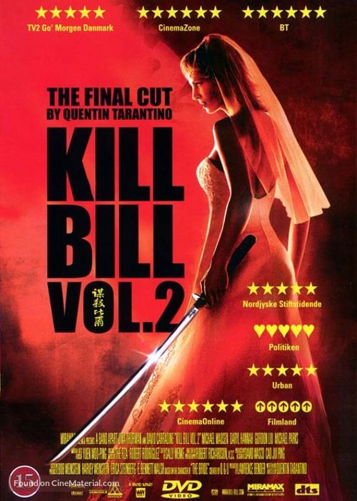 Kill Bill: Vol. 2 - Danish Movie Cover