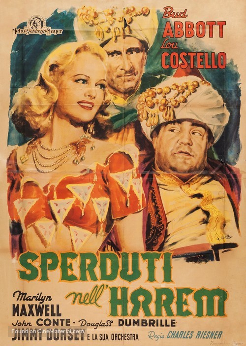 Lost in a Harem - Italian Movie Poster