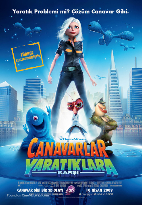 Monsters vs. Aliens - Turkish Movie Poster