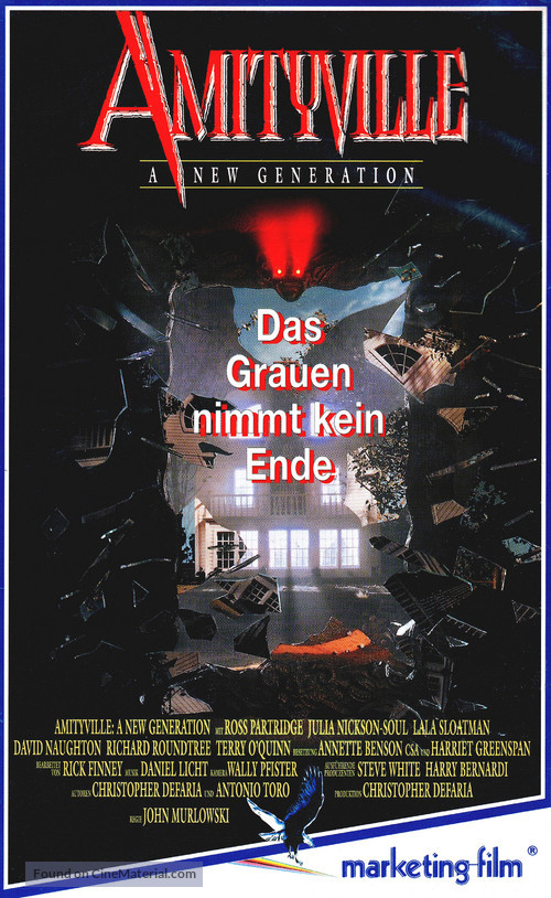 Amityville: A New Generation - German VHS movie cover
