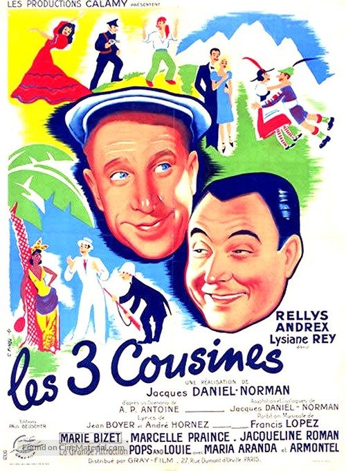 Les trois cousines - French Movie Poster