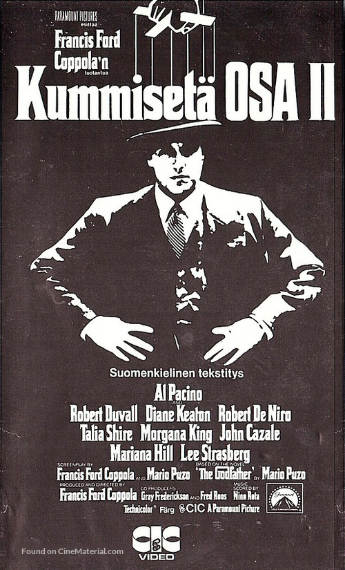 The Godfather: Part II - Finnish VHS movie cover